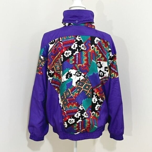 Vintage Lavon Full Zip Purple Windbreaker Jacket - Picture 3 of 5